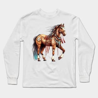 Native American Horse Long Sleeve T-Shirt